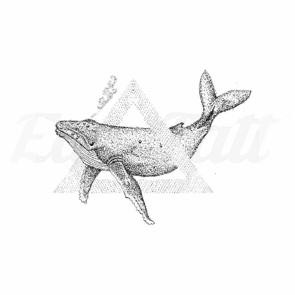 Abstract Whale - By Jennifer Hayes - Temporary Tattoo
