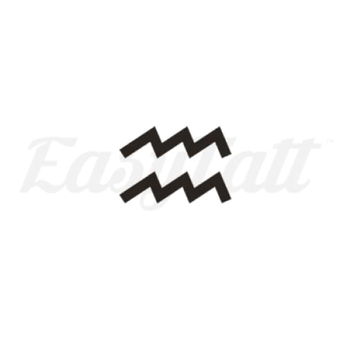 Aquarius - Temporary Tattoo