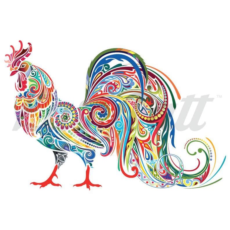 Rooster - Temporary Tattoo