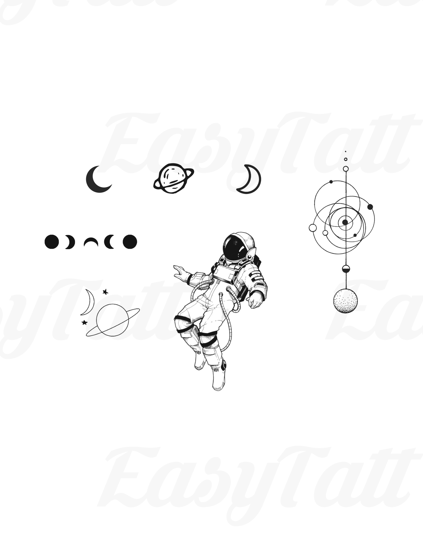 Spaced Out - Temporary Tattoos